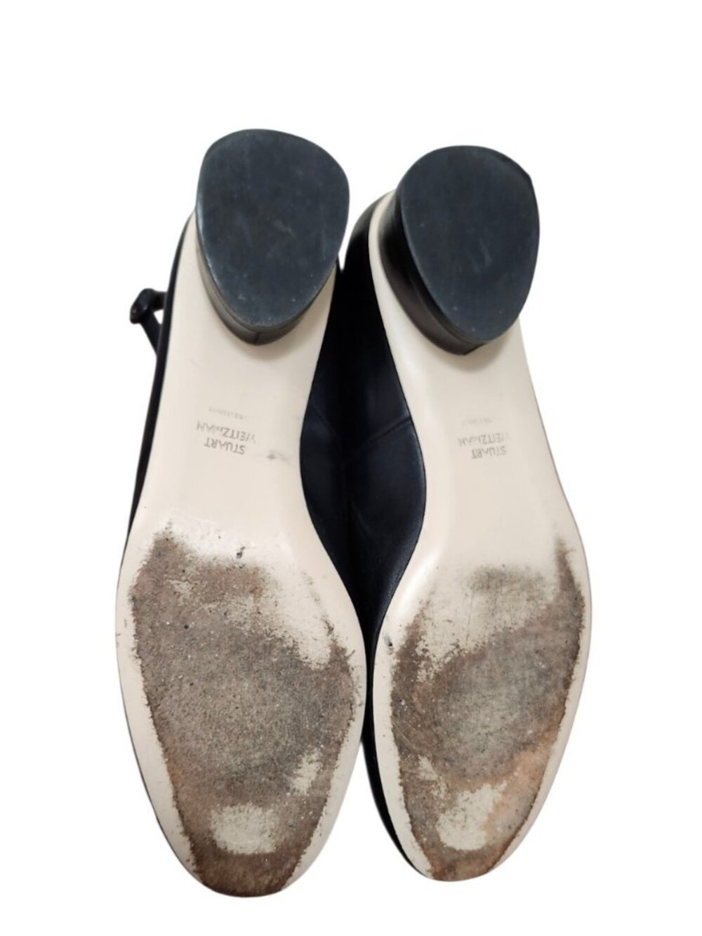 Stuart Weitzman Black Leather Ankle Strap Ballet Flats Low Heel Shoes Women 8.5M - Picture 13 of 16
